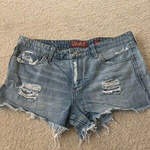 Lucky Brand Women's Distressed Jean Shorts - Blue